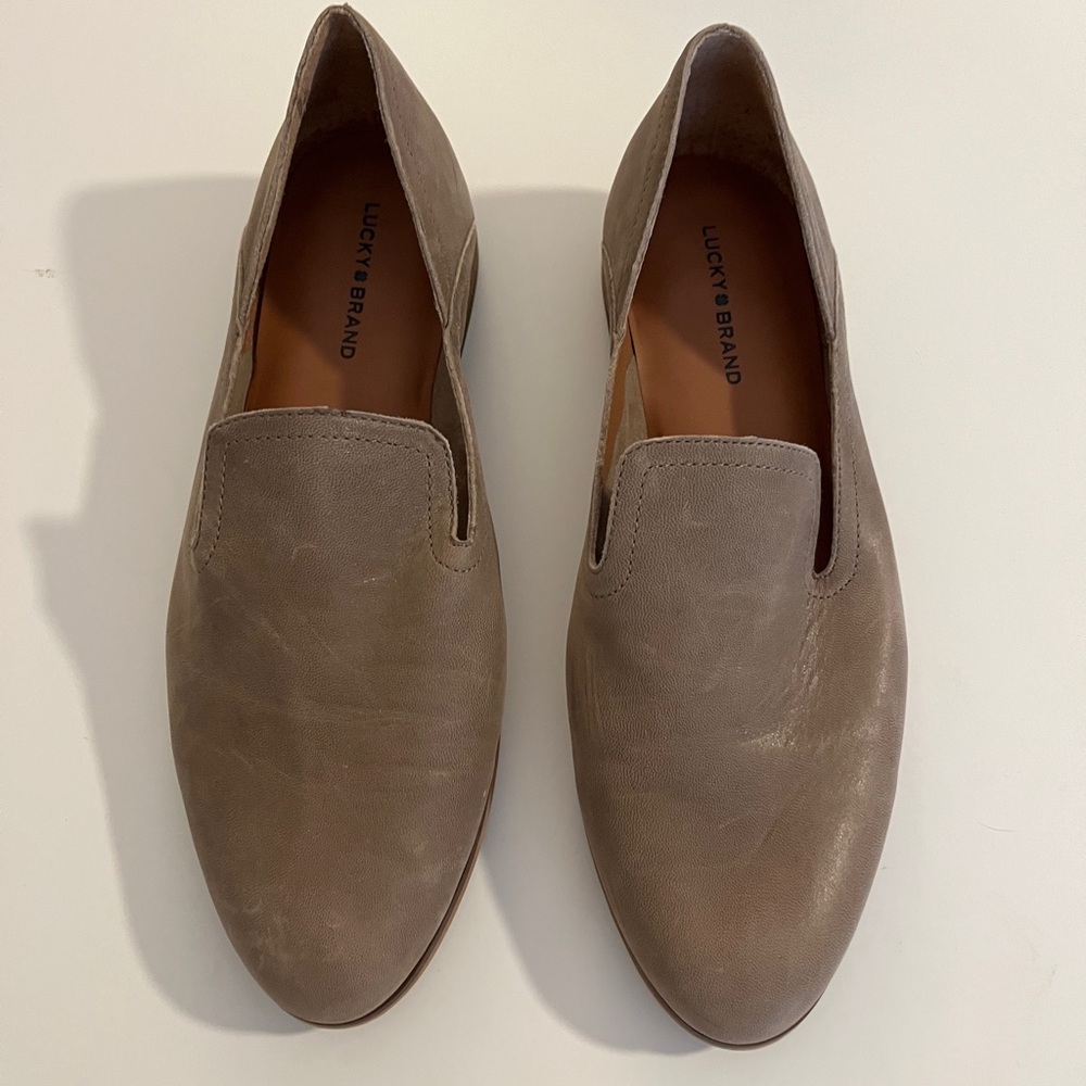 Lucky Brand Women's Taupe Slip-On Flats — Neutral Taupe Leather
